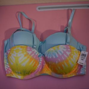 Two Rue21 34B Bras | NWT/NWOT  | Blue & Rainbow/ Tie Dye | Corset Top Style